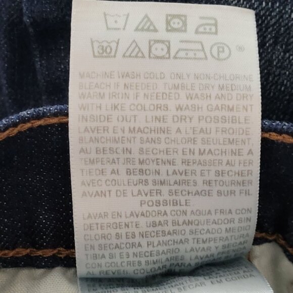 Levis Straight Leg 505 Jeans Womens Size 2M Dark Wash Denim - Picture 7 of 7